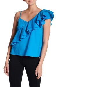 Asymmetrical Ruffled Top*
